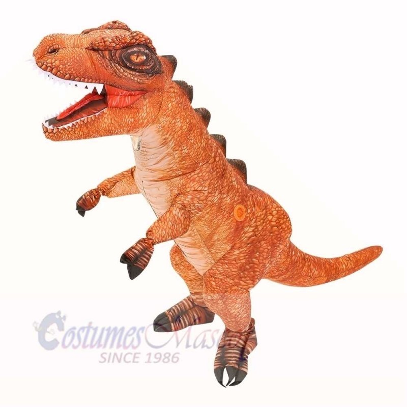 Brown Tyrannosaurus T-Rex Dinosaur Inflatable Costume Halloween Xmas for Adult