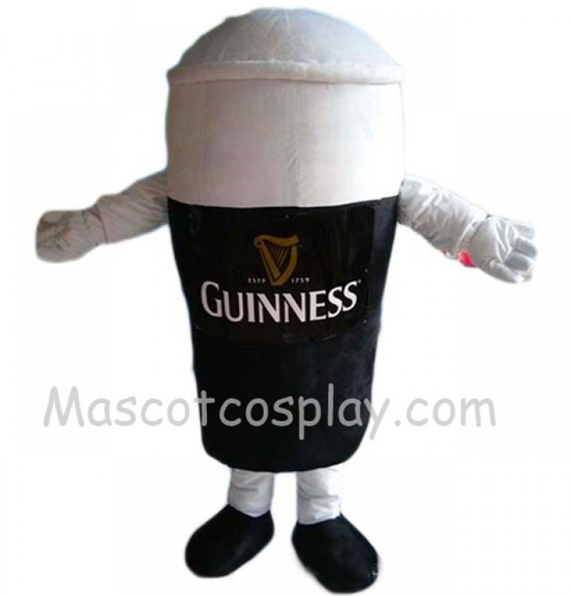 Hot Sale Adorable Realistic New Popular Professional Guinness Stout Beer Glass Mascot Costume Bock Beer Black Beer Bottle Mascot Costumes