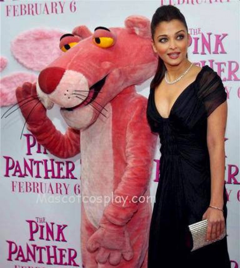 Pink Panther Mascot Character Costume Fancy Dress Outfit