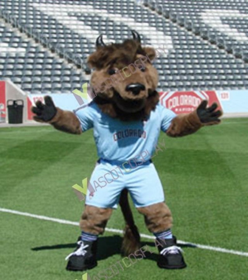 Team Sport Mascot MARCO VAN BISON Mascot Costume Halloween Christmas Party Outfit