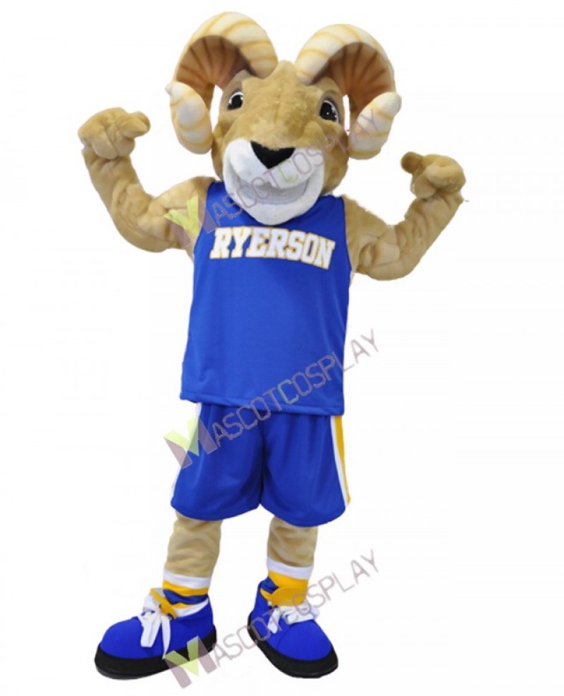 Sport Team Ram Ryerson Mascot Costume Cartoon Character Animal Costume