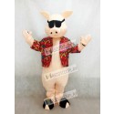 Pig Piglet Hog with Shirt & Sunglasses Mascot Costume