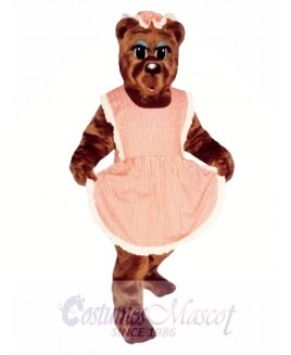 Ma Bear with Apron & Hat Mascot Costume