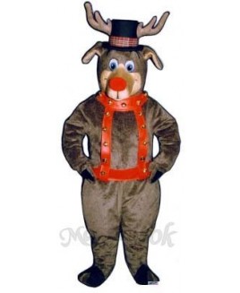 Roscoe Reindeer with Halter & Hat Mascot Costume