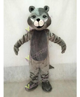Cute Grey Roger Wolf Mascot Costume