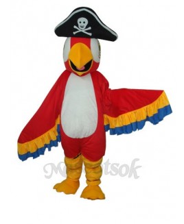 Red Pirate Parrot Mascot Adult Costume