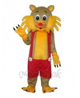 Yellow Face Cat Adult Mascot Costume