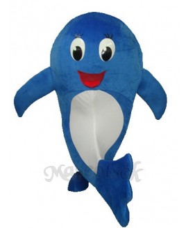 2nd Version of Blue Dolphin Mascot Adult Costume