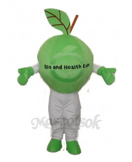 Green Apple Mascot Adult Costume