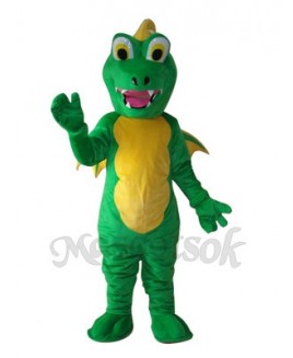 Big Mouth Thorn Green Dinosaur Mascot Adult Costume