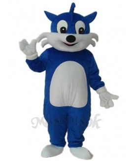 Blue Cat Mascot Adult Costume