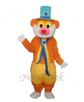 Flower Hat Rat Mascot Adult Costume