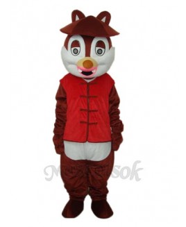 Hat Squirrel Mascot Adult Costume