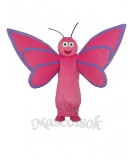 Pink Butterfly Mascot Adult Costume