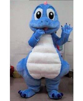 Blue Dragon Mascot Costume Cute Dinosaur Mascot