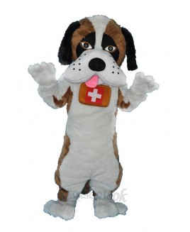 Saint Bernard Dog Mascot Adult Costume