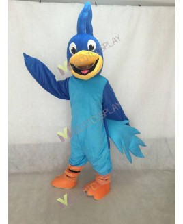 New Blue Roadrunner Mascot Costume with Royal Blue Wings