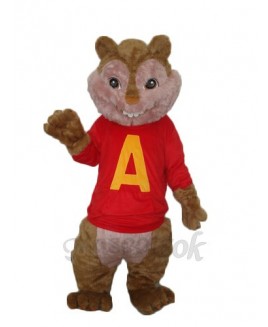 Alvin Chipmunk Mascot Adult Costume .