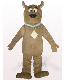 Brown Dog Plush Adult Mascot Costume