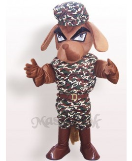 Camouflage Coat Dog Plush Adult Mascot Costume