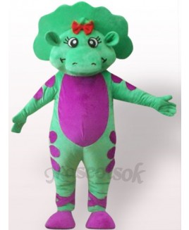 Green Dinosaur Plush Adult Mascot Costume