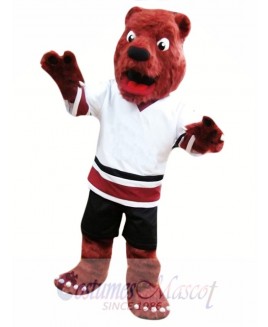 Red Bear Mascot Costume