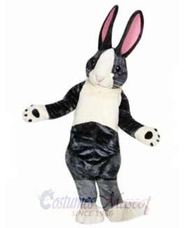 Black and White Pink Ears Rabbit Easter Bunny Mascot Costume