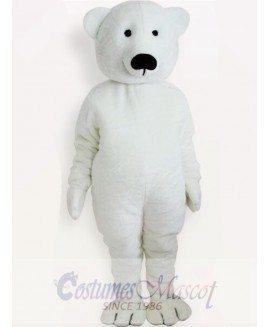 White Polar Bear Mascot Adult Costume