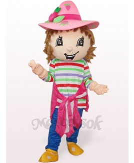Lovely Colorful Strawberry Shortcake Girl Adult Mascot Costume