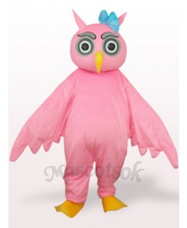 Pink Owl Plush Adult Mascot Costume