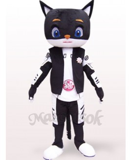 Sir Black Cat Plush Adult Mascot Costume