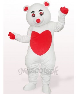 White Care Bear Plush Adult Mascot Costume