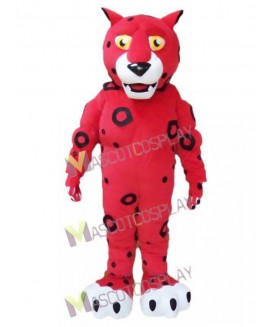 Cute Red Leopard Mascot Costume