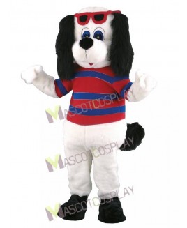 Dog with Big Black Ears Mascot Costume