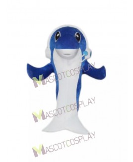 High Quality Music Dolphin Cartoon Mascot Costume