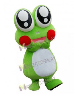 Lovely Cute Cartoon Frog with Big Eyes Mascot Costume