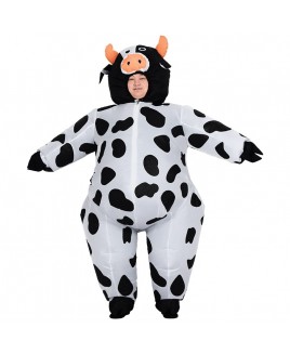 Cow Milk Cattle Inflatable Costume Halloween Christmas Costume for Adult/Kid