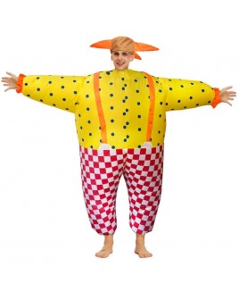 Clown Inflatable Costume Halloween Christmas Jumpsuit for Adult Party Time