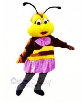 Beautiful Bee with Purple Skirt Mascot Costumes Animal