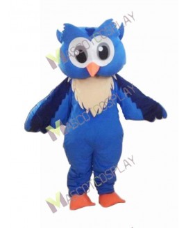 Adult Friendly Big Blue Owl Mascot Costume