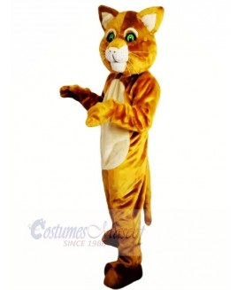 Brown Cat with Green Eyes Mascot Costumes Animal