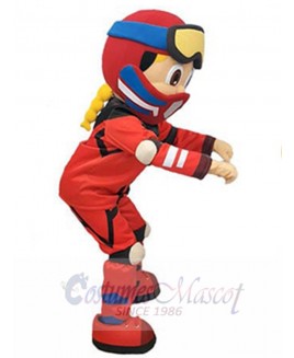 Ski Girl mascot costume