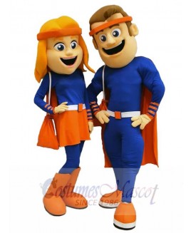 Man and Woman mascot costume