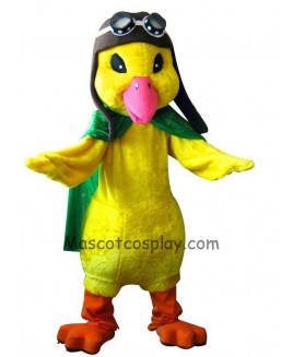 Aviator Duck Mascot Character Costume Fancy Dress Outfit