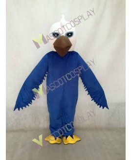 White Head Blue Body and Eyes Eagle Mascot Costume