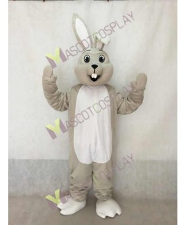 Happy Easter Gray Bunny Rabbit Mascot Costume