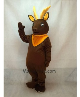 High Quality Brown Regal Elk Deer Mascot Costume
