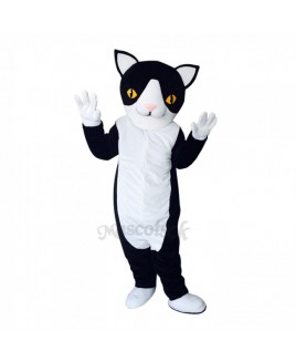 New Black and White Cute Cat Mascot Costume