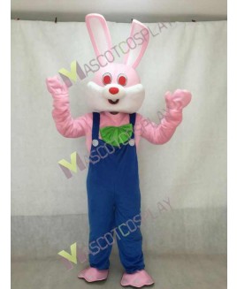Easter Pink Robbie Rabbit Mascot Adult Costume