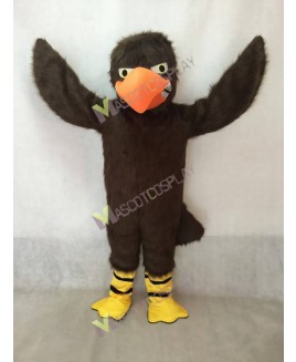 Hot Sale Brown Fierce Falcon Mascot Costume with Orange Beak